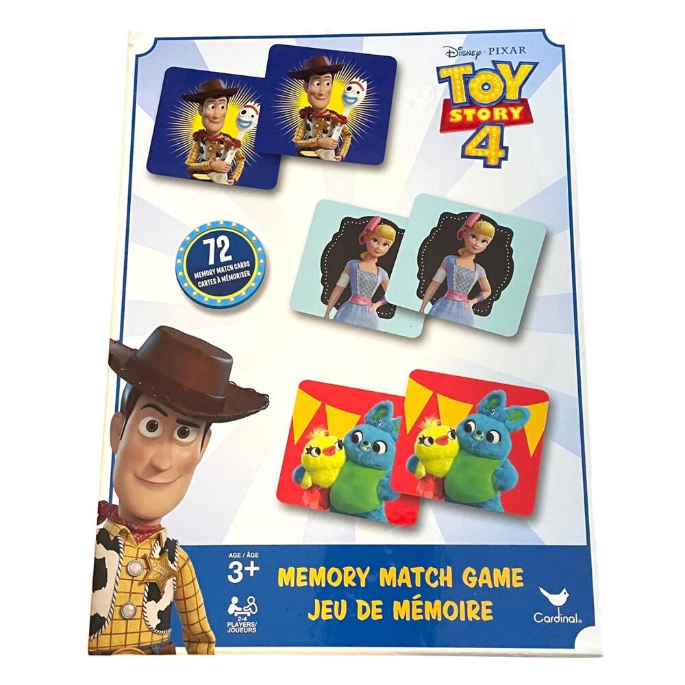 Toy Story 4 Memory Match Game by Cardinal 72 Cards Kids Disney Pixar Complete